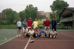 Equipo de fútbol. Profesores y alumnos.  Años 80