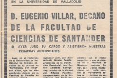 Elección del primer decano 1971. Eugenio-Villar